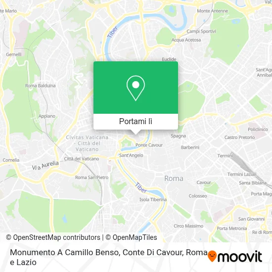 Mappa Monumento A Camillo Benso, Conte Di Cavour