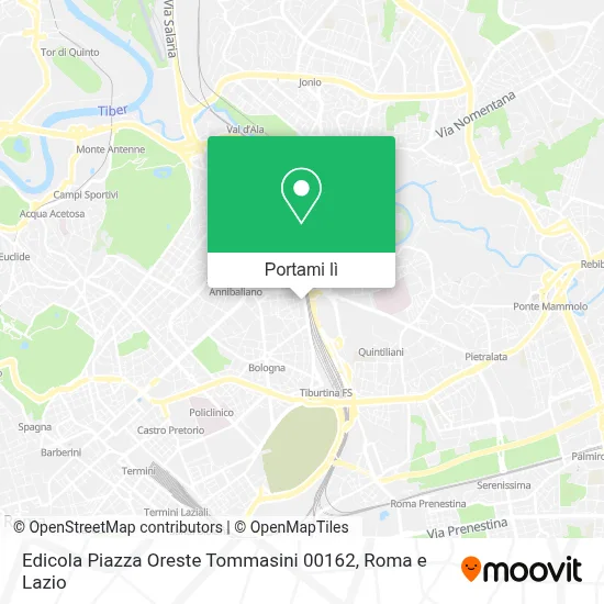 Mappa Edicola Piazza Oreste Tommasini 00162