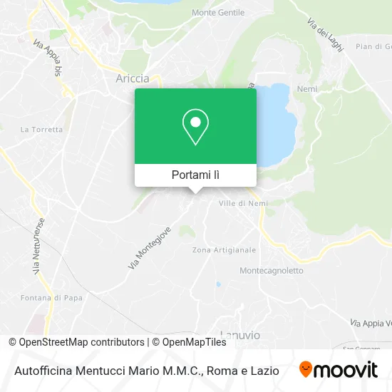 Mappa Autofficina Mentucci Mario M.M.C.