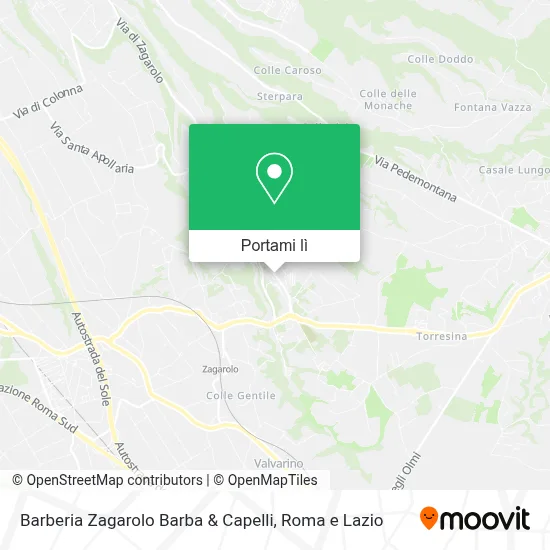 Mappa Barberia Zagarolo Barba & Capelli