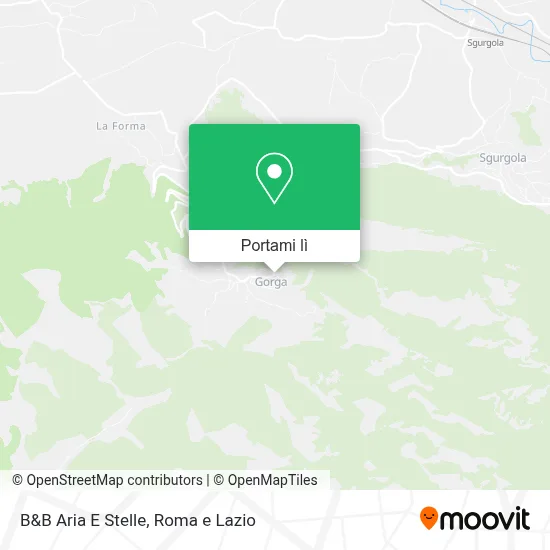 Mappa B&B Aria E Stelle