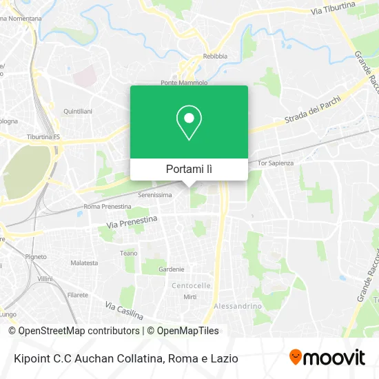 Mappa Kipoint C.C Auchan Collatina