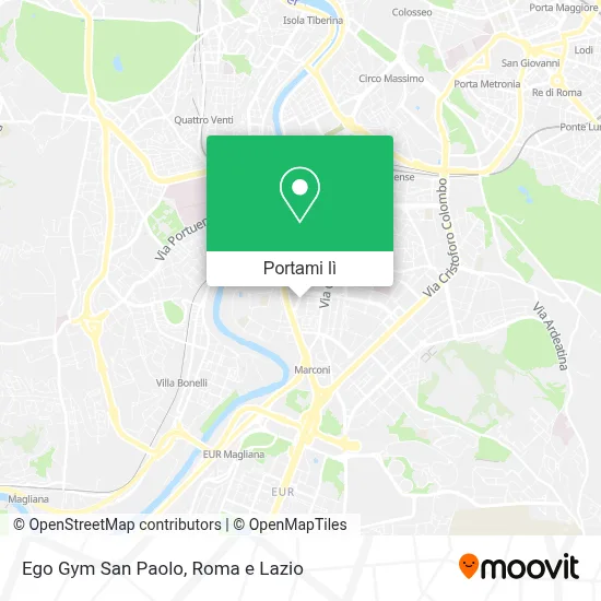 Mappa Ego Gym San Paolo