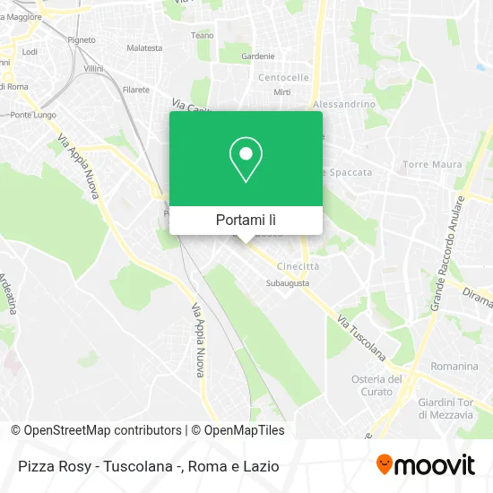 Mappa Pizza Rosy - Tuscolana -