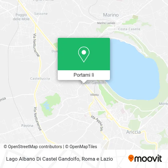 Mappa Lago Albano Di Castel Gandolfo