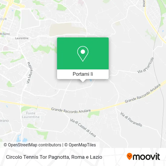 Mappa Circolo Tennis Tor Pagnotta