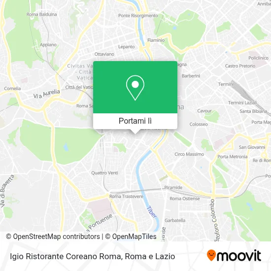 Mappa Igio Ristorante Coreano Roma