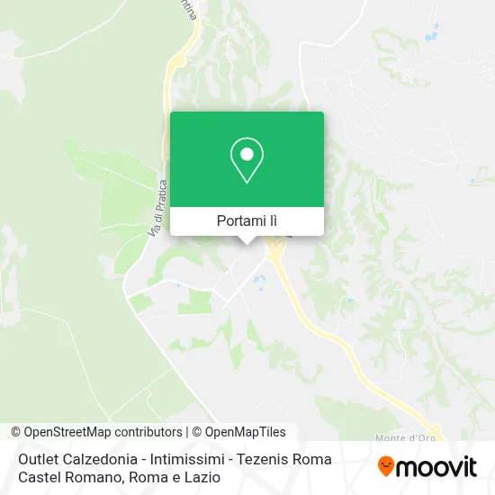 Mappa Outlet Calzedonia - Intimissimi - Tezenis Roma Castel Romano