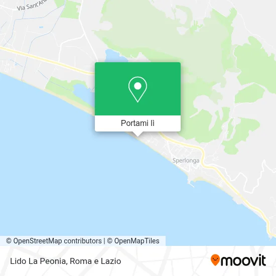 Mappa Lido La Peonia