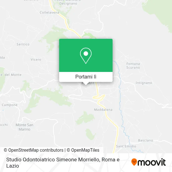 Mappa Studio Odontoiatrico Simeone Morriello