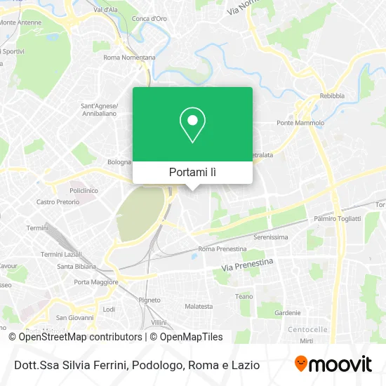 Mappa Dott.Ssa Silvia Ferrini, Podologo