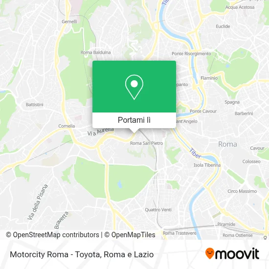 Mappa Motorcity Roma - Toyota
