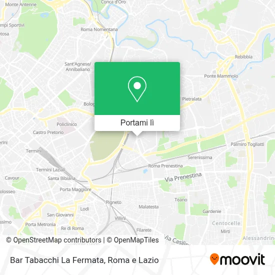 Mappa Bar Tabacchi La Fermata