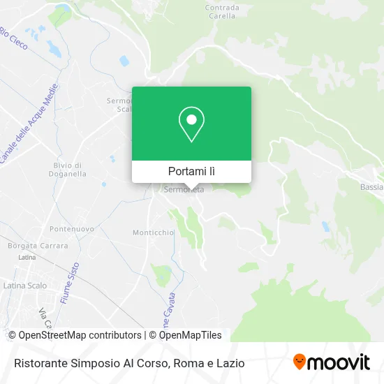 Mappa Ristorante Simposio Al Corso
