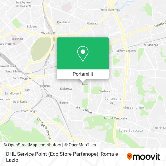 Mappa DHL Service Point (Eco Store Partenope)