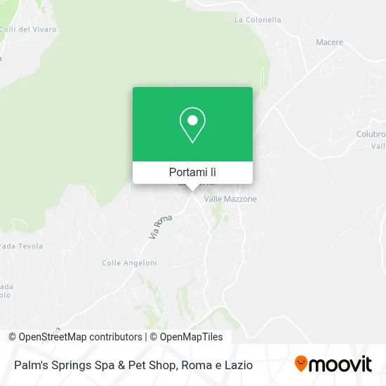 Mappa Palm's Springs Spa & Pet Shop