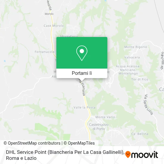 Mappa DHL Service Point (Biancheria Per La Casa Gallinelli)