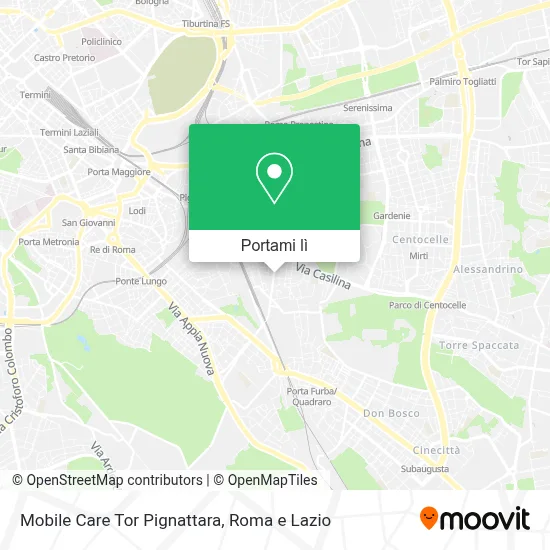 Mappa Mobile Care Tor Pignattara