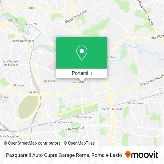 Mappa Pasquarelli Auto Cupra Garage Roma