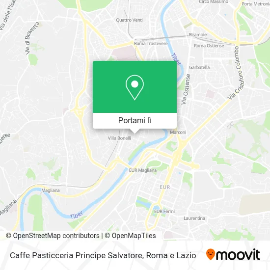 Mappa Caffe Pasticceria Principe Salvatore