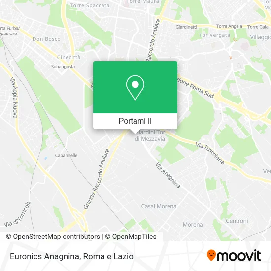 Mappa Euronics Anagnina