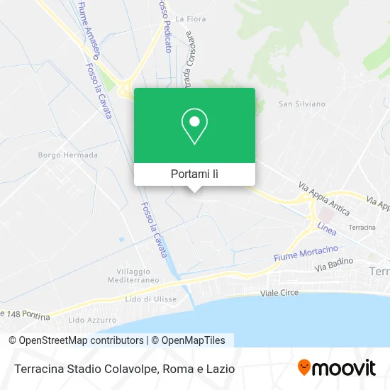 Mappa Terracina Stadio Colavolpe