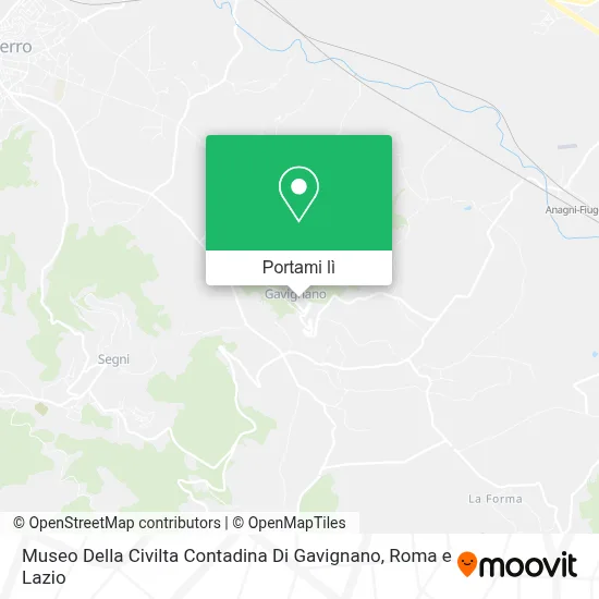 Mappa Museo Della Civilta Contadina Di Gavignano