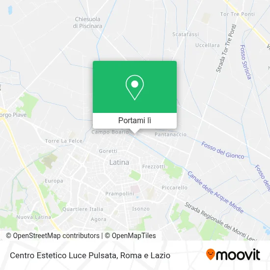 Mappa Centro Estetico Luce Pulsata