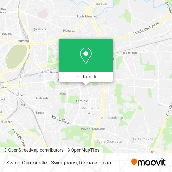 Mappa Swing Centocelle - Swinghaus