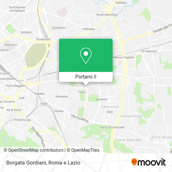 Mappa Borgata Gordiani