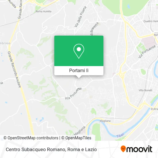Mappa Centro Subacqueo Romano