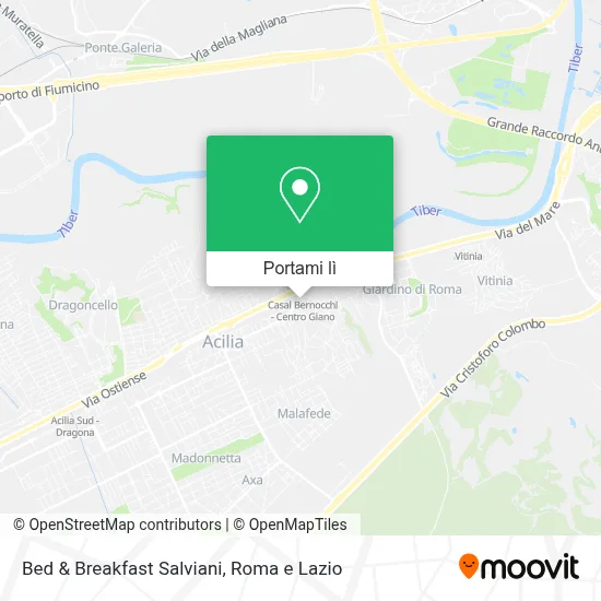 Mappa Bed & Breakfast Salviani