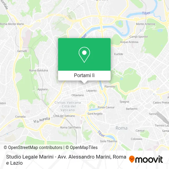 Mappa Studio Legale Marini - Avv. Alessandro Marini