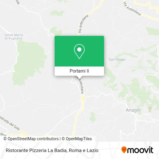 Mappa Ristorante Pizzeria La Badia