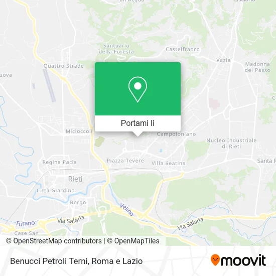 Mappa Benucci Petroli Terni