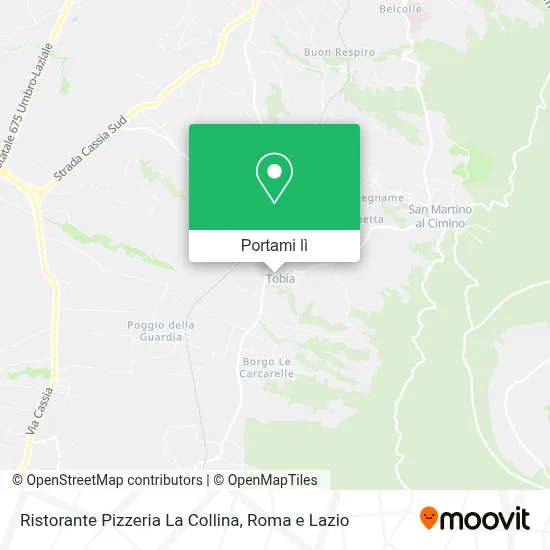 Mappa Ristorante Pizzeria La Collina