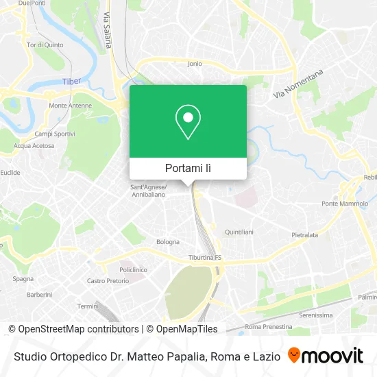 Mappa Studio Ortopedico Dr. Matteo Papalia