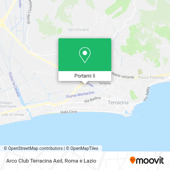 Mappa Arco Club Terracina Asd