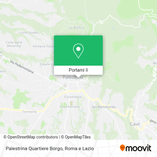 Mappa Palestrina Quartiere Borgo