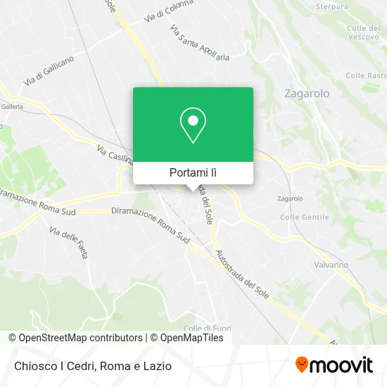 Mappa Chiosco I Cedri