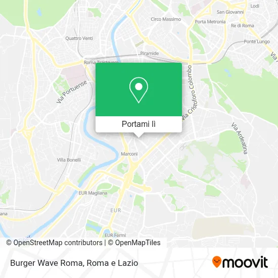 Mappa Burger Wave Roma