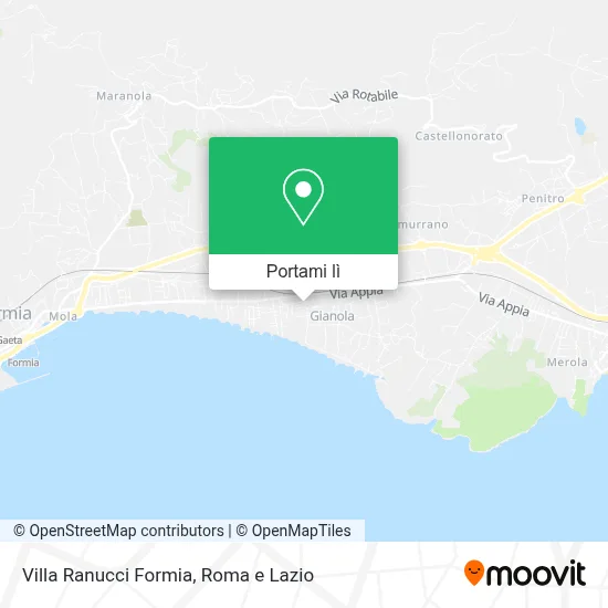 Mappa Villa Ranucci Formia