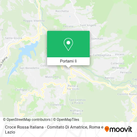 Mappa Croce Rossa Italiana - Comitato Di Amatrice
