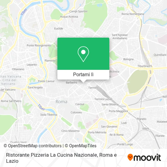 Mappa Ristorante Pizzeria La Cucina Nazionale