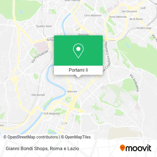 Mappa Gianni Bondi Shops