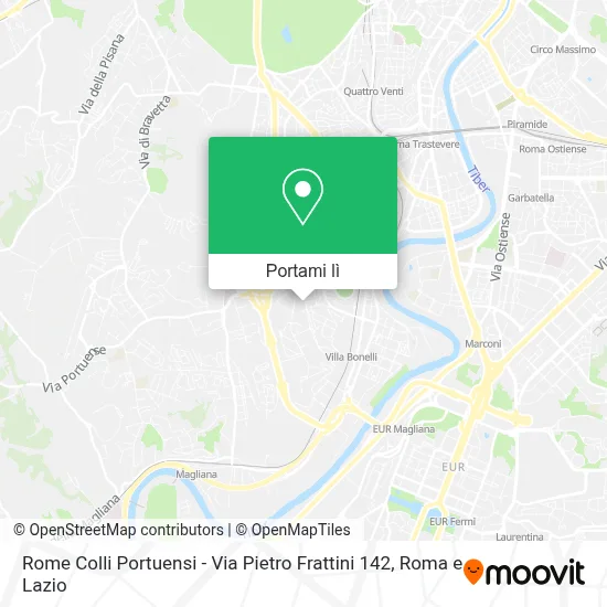 Mappa Rome Colli Portuensi - Via Pietro Frattini 142