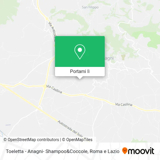 Mappa Toeletta - Anagni- Shampoo&Coccole
