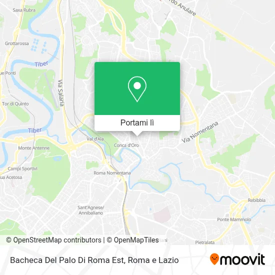 Mappa Bacheca Del Palo Di Roma Est