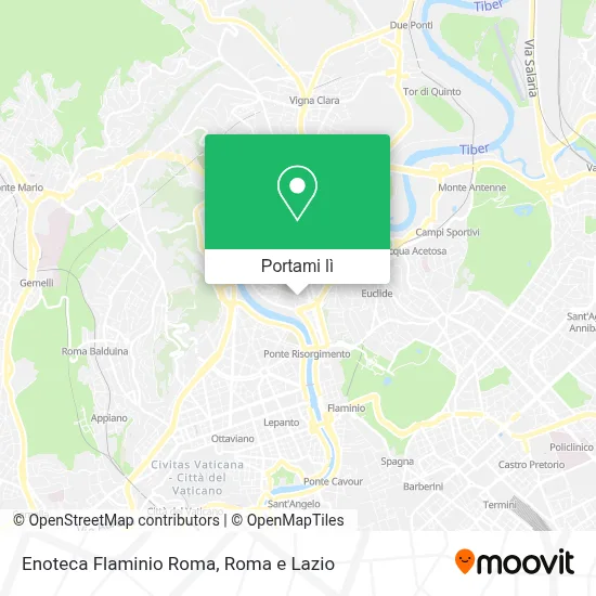 Mappa Enoteca Flaminio Roma