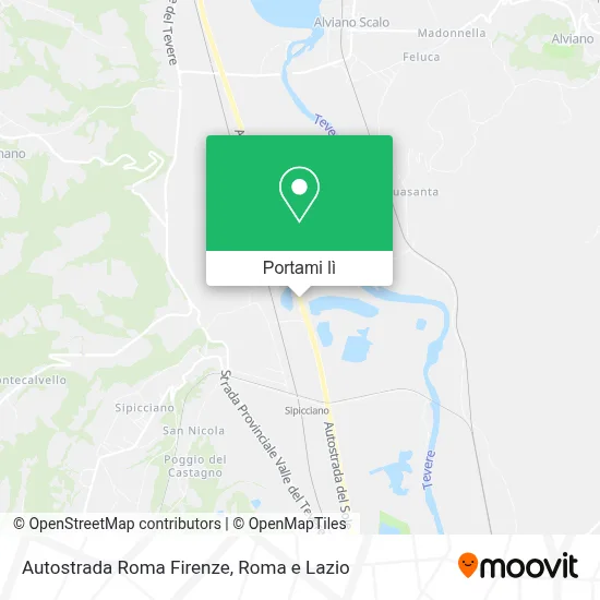 Mappa Autostrada Roma  Firenze